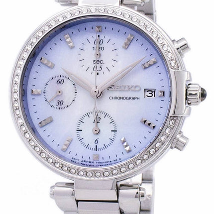 Montre Seiko chronographe Quartz diamant Accent SNDV39 SNDV39P1 SNDV39P féminin