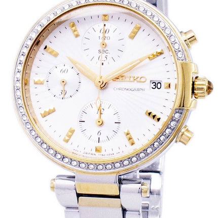Montre Seiko chronographe Quartz diamant Accent SNDV42 SNDV42P1 SNDV42P féminin