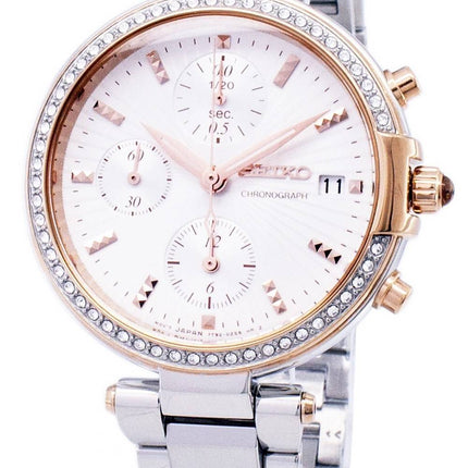 Montre Seiko chronographe Quartz diamant Accent SNDV44 SNDV44P1 SNDV44P féminin