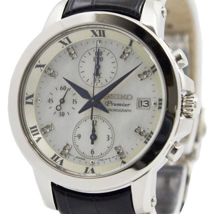 Seiko Premier Chronograph Diamonds cadran montre de Indices SNDV59P2 féminin