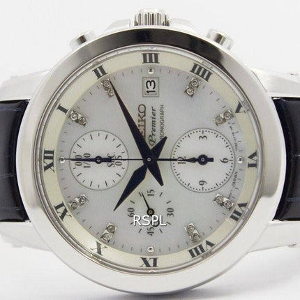 Seiko Premier Chronograph Diamonds cadran montre de Indices SNDV59P2 féminin