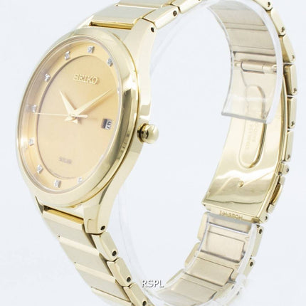 Montre Femme Seiko Solar SNE384 SNE384P9 SNE384P Accents de Diamants