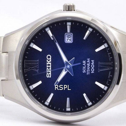 Montre Seiko titane solaire Power réserve SNE407P1 SNE407P SNE407 hommes