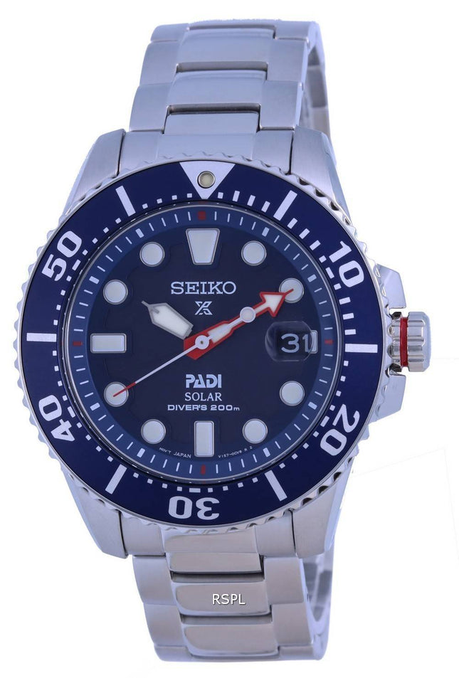 Montre Homme Seiko Prospex Padi Édition Spéciale Cadran Bleu SNE549 SNE549P1 SNE549P 200M Solar Diver