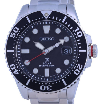 Montre Homme Seiko Prospex Padi Cadran Noir Acier Inoxydable Solar Diver SNE551 SNE551P1 SNE551P 200M
