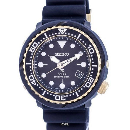 Montre pour homme Seiko Prospex Solar Diver avec cadran noir SNE556P1 SNE556P 200M