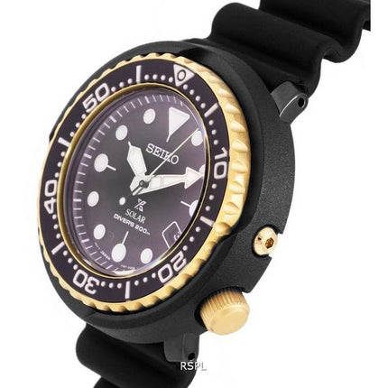 Montre pour homme Seiko Prospex Solar Diver avec cadran noir SNE556P1 SNE556P 200M
