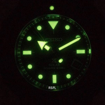 Montre pour homme Seiko Prospex Solar Diver avec cadran vert SNE561P1 SNE561P 200M