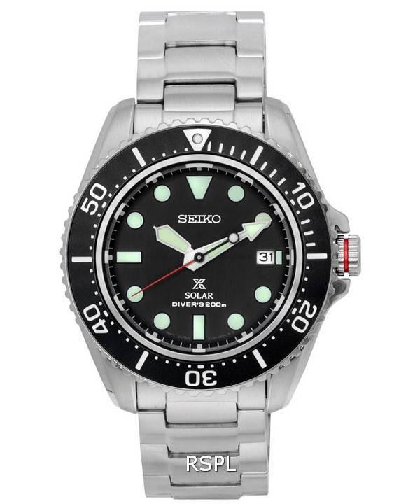 Montre Homme Seiko Prospex Compact Cadran Noir Solar Diver SNE589 SNE589P1 SNE589P 200M