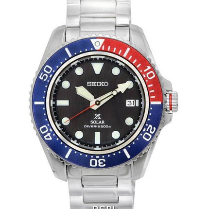 Montre pour homme Seiko Prospex en acier inoxydable avec cadran noir et cadran noir SNE591P1 200M