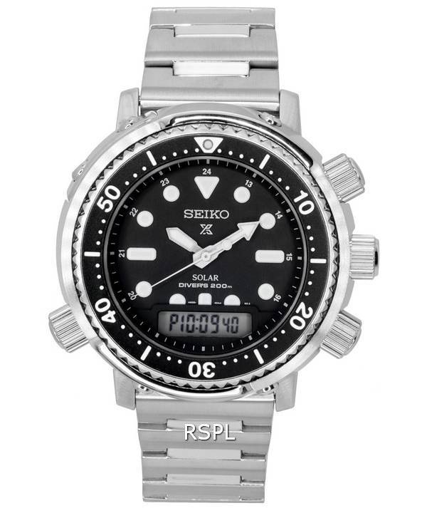 Montre Seiko Prospex Arnie Hybrid Diver's 40th Anniversary Solar Diver's SNJ033 SNJ033P1 SNJ033P 200M pour homme