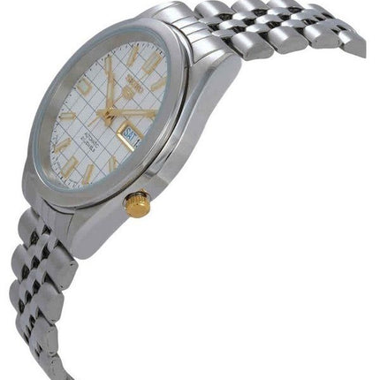 Montre Seiko 5 Jubilee avec cadran blanc et 21 bijoux automatique SNKF77J1 pour homme