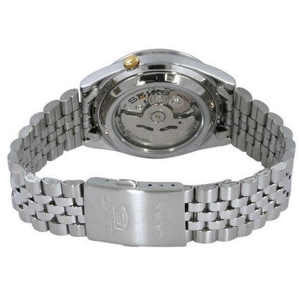 Montre Seiko 5 Jubilee avec cadran blanc et 21 bijoux automatique SNKF77J1 pour homme