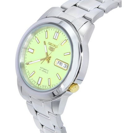 Montre homme Seiko 5 en acier inoxydable, cadran vert, automatique SNKK19 SNKK19J1 SNKK19J, reconditionnée