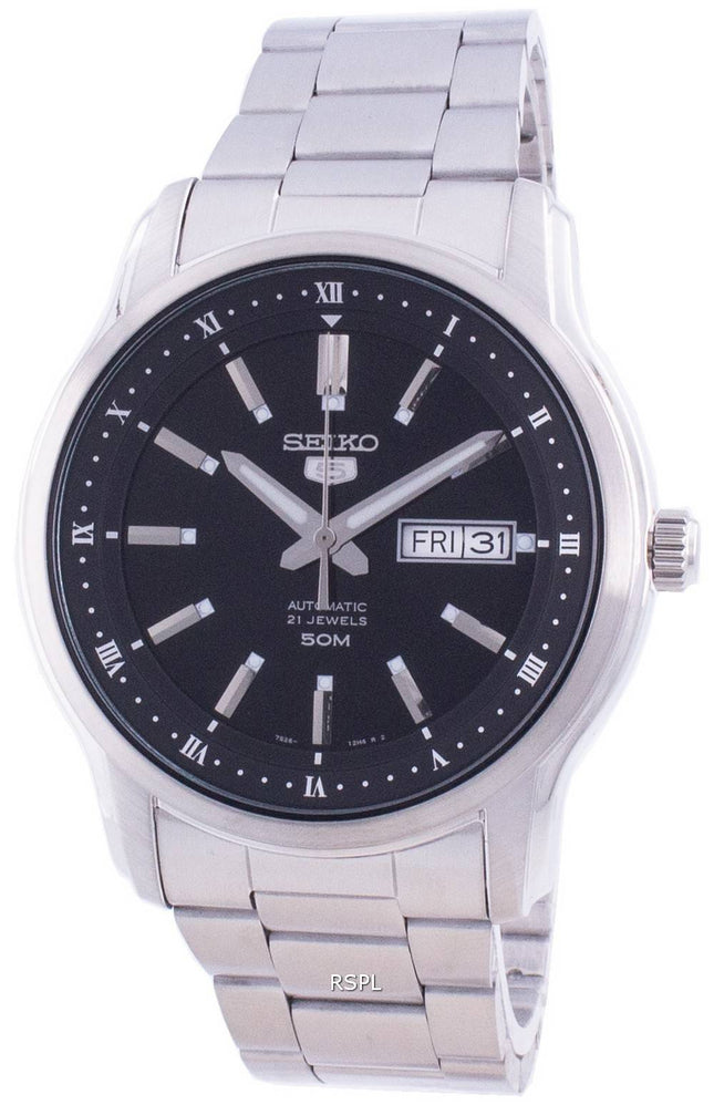 HORSMontre Seiko 5 Automatic Black Dial SNKP11 SNKP11K1 SNKP11K pour homme