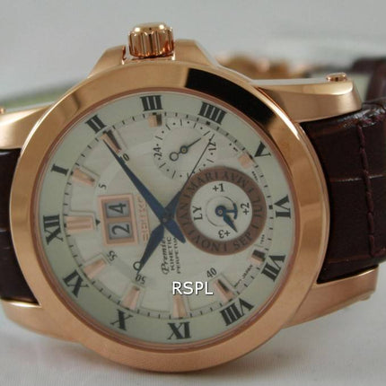Montre Seiko Premier Kinetic SNP096P1 de perpétuelle SNP096P SNP096 hommes