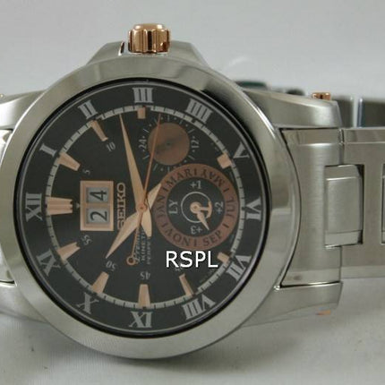 Montre Seiko Premier Kinetic SNP098P1 de perpétuelle SNP098P SNP098 hommes