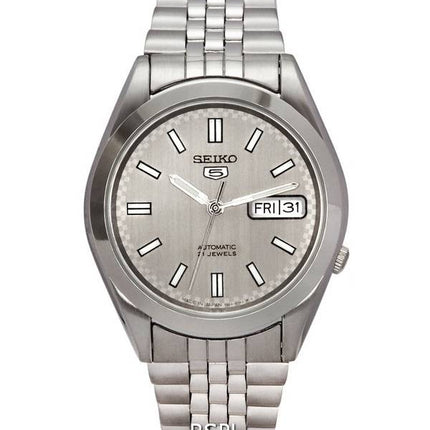 Montre Homme Seiko 5 Acier Inoxydable Cadran Argent Automatique SNXB65 SNXB65J5 SNXB65J