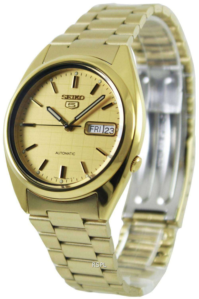 Montre homme Seiko 5 automatique à cadran doré SNXL72K1 SNXL72K reconditionnée