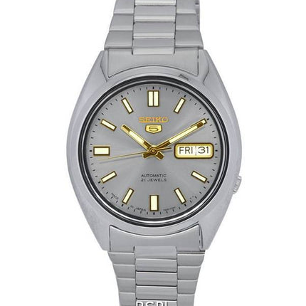 Montre Homme Seiko 5 Acier Inoxydable Cadran Gris Automatique SNXS75 SNXS75J5 SNXS75J