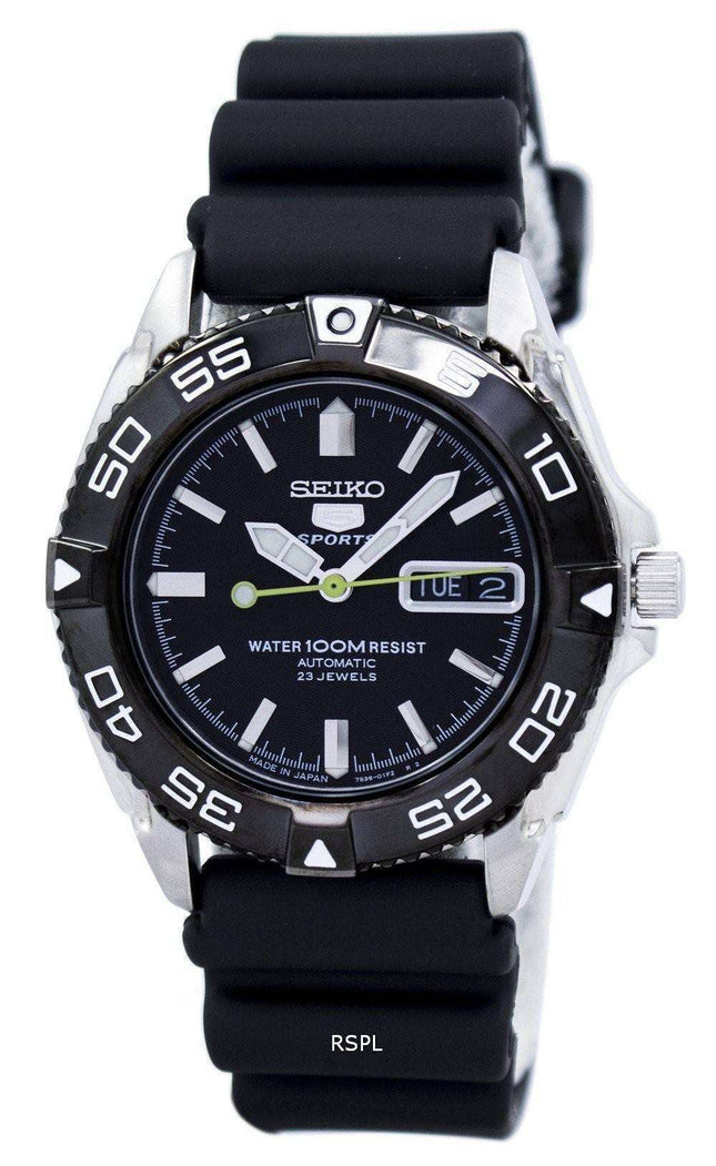 Montre homme Seiko 5 Sports Automatique 23 rubis SNZB23J2, remise à neuf, fabriquée au Japon
