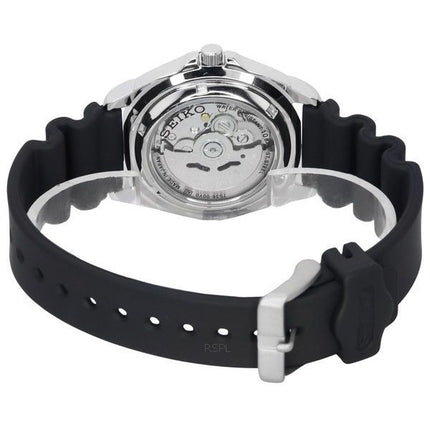 Montre Homme Seiko 5 Sports Bracelet Caoutchouc Cadran Noir Automatique SNZB33J2 100M