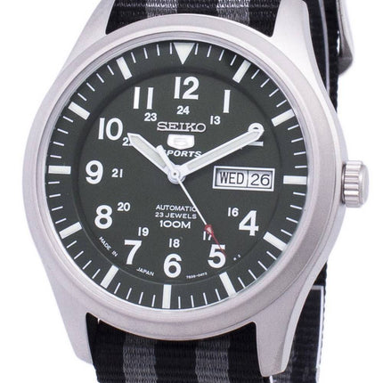 Seiko 5 Sports automatique Japon fait l’OTAN Strap SNZG09J1-NATO1 montre homme
