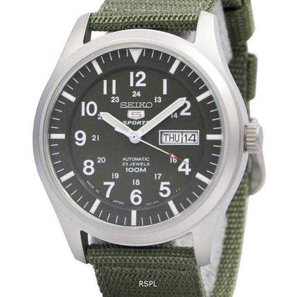 Montre homme Seiko 5 Military Automatic Sport reconditionnée, fabriquée au Japon, références SNZG09, SNZG09J1 et SNZG09J.