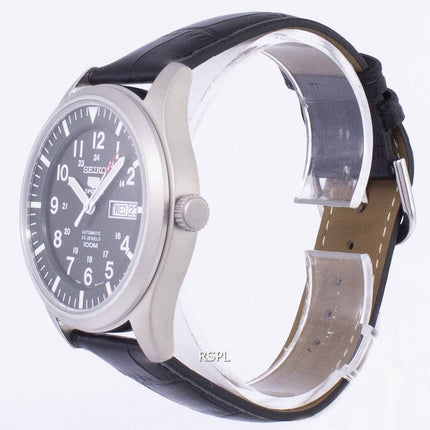 Seiko 5 Sports automatique Ratio en cuir noir SNZG09K1-LS6 hommes