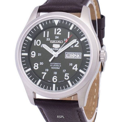Seiko 5 Sports automatique Ratio en cuir marron foncé SNZG09K1-LS11 hommes