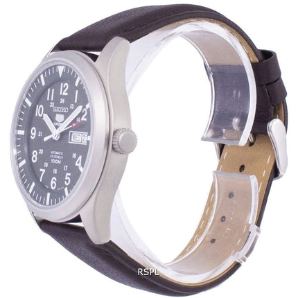 Seiko 5 Sports automatique Ratio en cuir marron foncé SNZG09K1-LS11 hommes