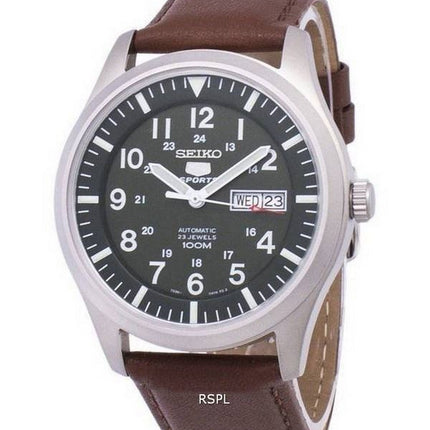 Seiko 5 Sports automatique Ratio en cuir brun SNZG09K1-LS12 hommes