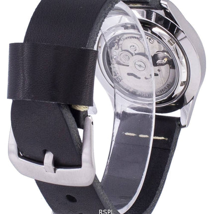 Seiko 5 Sports SNZG09K1-LS14 en cuir noir automatique bracelet montre homme