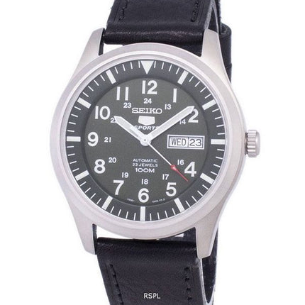 Seiko 5 Sports automatique Ratio en cuir noir SNZG09K1-LS8 hommes