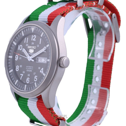 Montre Seiko 5 Sports Militaire Automatique Polyester SNZG09K1-var-NATO23 100M Homme