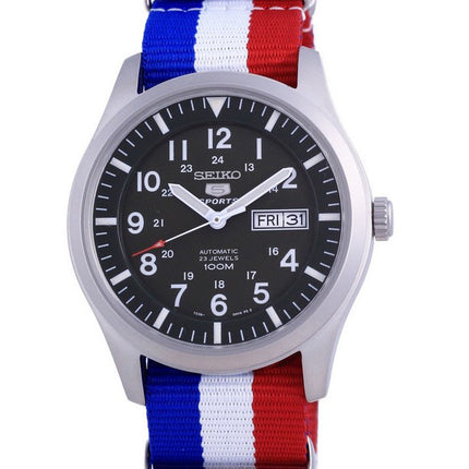 Montre Seiko 5 Sports Militaire Automatique Polyester SNZG09K1-var-NATO25 100M Homme