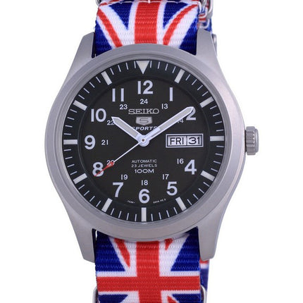 Montre Seiko 5 Sports Militaire Automatique Polyester SNZG09K1-var-NATO28 100M Homme