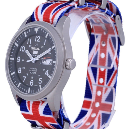 Montre Seiko 5 Sports Militaire Automatique Polyester SNZG09K1-var-NATO28 100M Homme