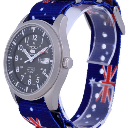 Montre Seiko 5 Sports Militaire Automatique Polyester SNZG09K1-var-NATO30 100M Homme