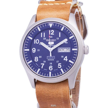 Seiko 5 Sports SNZG11J1-LS18 automatique cuir marron bracelet montre homme