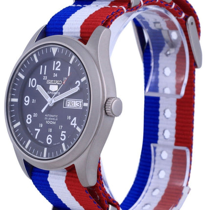 Montre Seiko 5 Sports automatique en polyester SNZG11J1-var-NATO25 100M pour homme