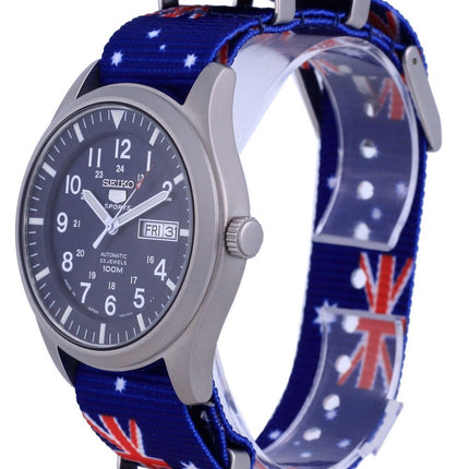 Montre Seiko 5 Sports automatique en polyester SNZG11J1-var-NATO30 100M pour homme