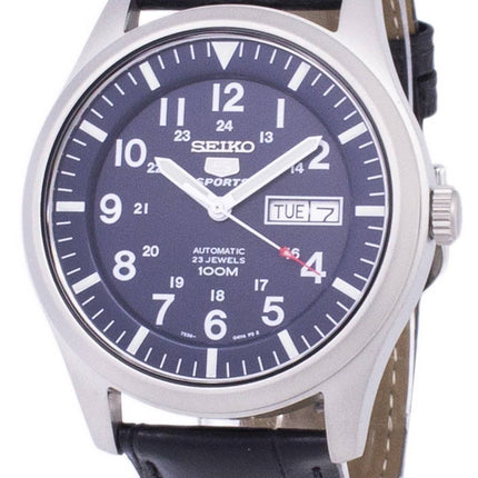 Seiko 5 Sports automatique Ratio en cuir noir SNZG11K1-LS6 hommes