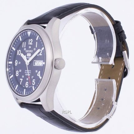 Seiko 5 Sports automatique Ratio en cuir noir SNZG11K1-LS6 hommes