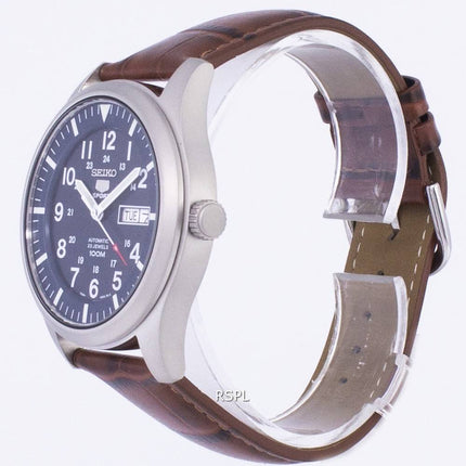 Seiko 5 Sports automatique Ratio en cuir brun SNZG11K1-LS7 hommes