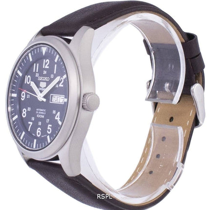 Seiko 5 Sports automatique Ratio en cuir marron foncé SNZG11K1-LS11 hommes