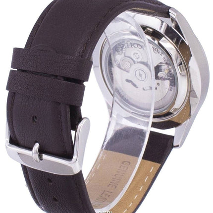 Seiko 5 Sports automatique Ratio en cuir marron foncé SNZG11K1-LS11 hommes