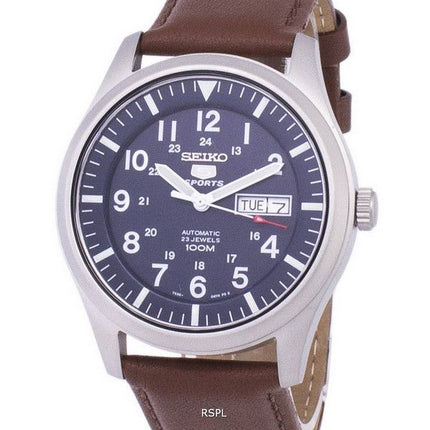 Seiko 5 Sports automatique Ratio en cuir brun SNZG11K1-LS12 hommes