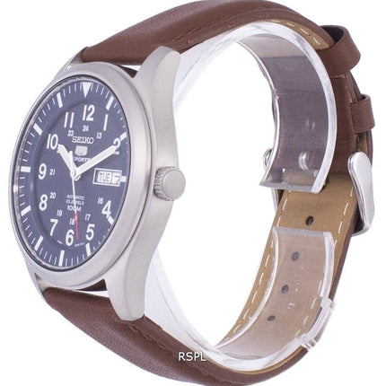 Seiko 5 Sports automatique Ratio en cuir brun SNZG11K1-LS12 hommes