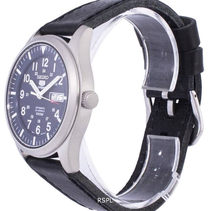 Seiko 5 Sports automatique Ratio en cuir noir SNZG11K1-LS8 hommes